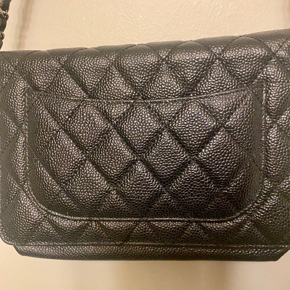 Chanel Wallet on Chain Quilted Black Leather Cross Body Bag - Picture 4 of 11